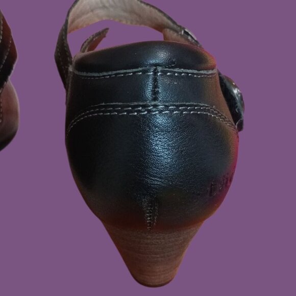 Taos Angel Mary Jane Black Leather With Strap Size 8 - Picture 10 of 16